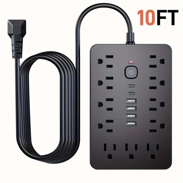 17-in-1 Power Outlet with Surge Protection and Multi-Outlet Extension Cord - Image 3