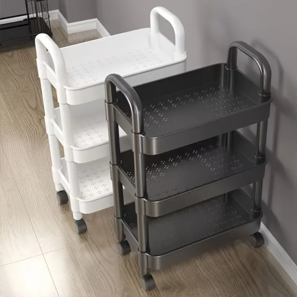 Black Versatile Multi-Layer Storage Cart