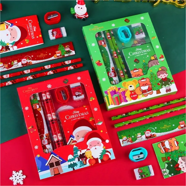 Christmas Themed Stationery Gift Set with Carrying Handle