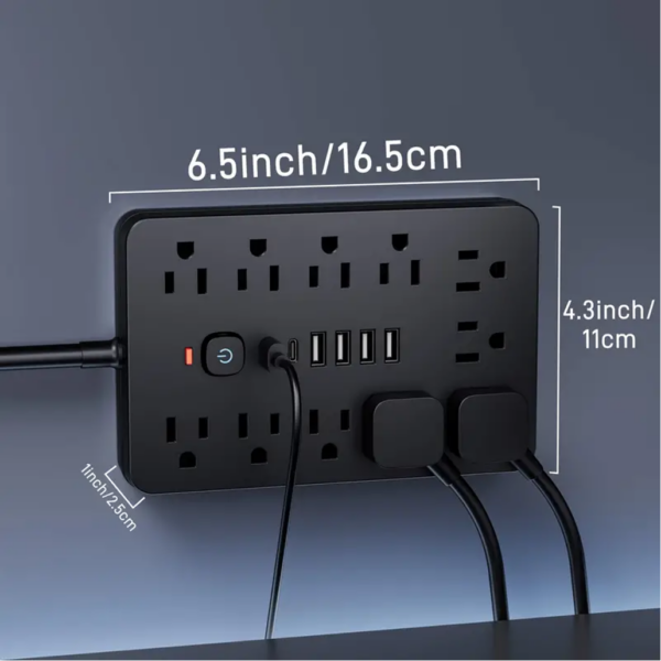 17-in-1 Power Outlet with Surge Protection and Multi-Outlet Extension Cord - Image 2